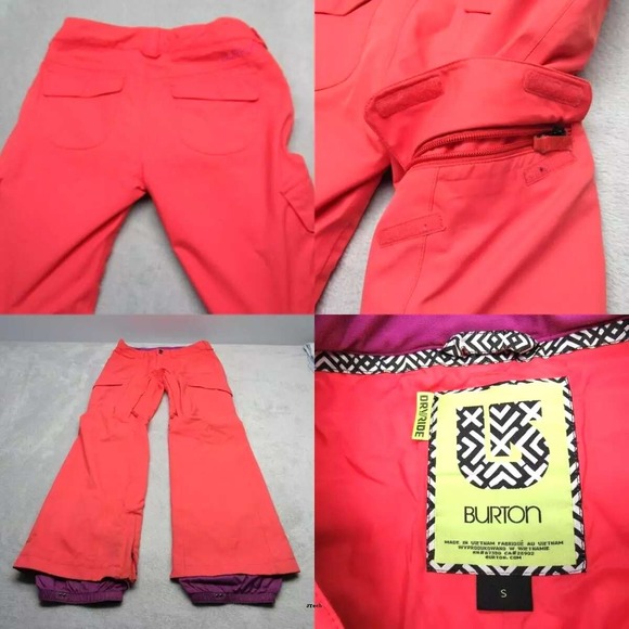 Burton Snow Pants Womens Small Peach‎ Insulated Snowboard Waterproof 30x32 READ - Picture 1 of 16